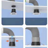 Connexion flexible matérielle de papier d'aluminium d'ABS, fin du système d'air frais de climatisation centrale