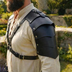 Conjunto de Armadura de Hombro, Brazalete y Cinturón, Estilo Medieval, Vikingo, de Cuero PU Ajustable, para Cosplay de Guerrero, Halloween, Accesorios para Disfraces de TV y Cine - Product Image 3