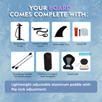 Tabla de Paddle Surf Inflable OEM de 10'x31"x6" (260L, 120kg), con Tecnología Drop Stitch DWF, Pala de Fibra de Carbono, Certificación CE EN ISO, para Principiantes