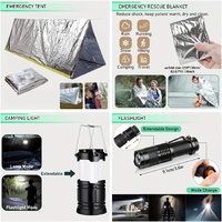 Kit de survie portable personnalisé pour le camping, la randonnée, les activités de plein air, la chasse et l'escalade, avec trousse de premiers soins imperméable et sac.