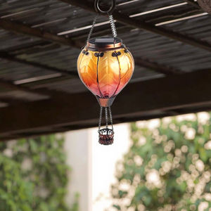 הוביל גן עמיד למים מחוץ לפטיו חיצוני מעוטר צהוב חם בלון אורות שמש תליית בקרת קול פנס - Product Image 2