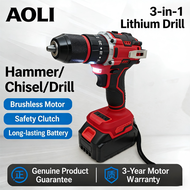 Factory Promotion 21V 2.0Ah Li-Ion Brushless Motor Impact Drill Battery Cordless Variable Speed 10mm Max Drilling Diameter OEM