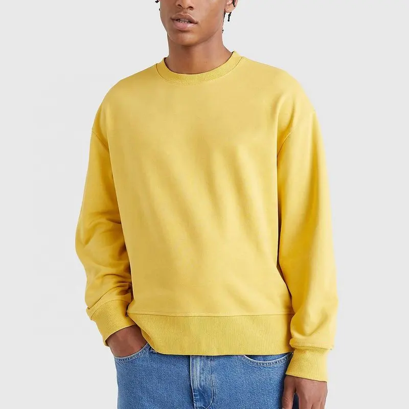 Custom Ontspannen Fit 87% Nylon 13% Gerecycled Polyester Sweatshirt Voor Mannen