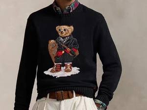 <span class=keywords><strong>Pull</strong></span> en maille jacquard populaire pour homme, motif ours de dessin animé, haute qualité, niche, automne-hiver, polyester/coton, anti-boulochage - Product Image 3