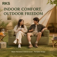Canapé gonflable moderne, imperméable, portable et pliable avec pompe intégrée, durable, pour l'extérieur et le camping