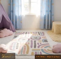 Tapis de jeu pour tout-petits LandScopeTech, design cartoon, rembourré, écologique, extra-large, antidérapant, imperméable, tapis doux pour intérieur