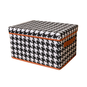 Clothing Organizer <b>Drawer</b> <b>Storage</b> <b>Box</b> 12L Non-Woven Fabric Rectangle Foldable Lattice Pattern For Wardrobe Organization - Product Image 5