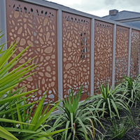 Panneau de clôture en aluminium découpé au laser, motif personnalisé, résistant aux intempéries, écran de jardin, clôture moderne, design moderne, hôtel, restaurant