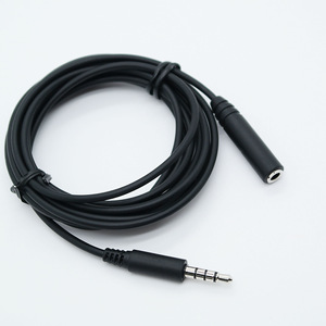 Cable de extensión de audio de 3,5 mm macho a macho de 2 m negro para dispositivos MP3 con blindaje trenzado y revestimiento de PVC - Product Image 3