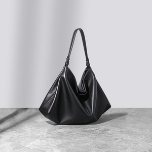 Sac Hobo en Cuir Véritable pour Femme, Grande Capacité, Sac à Bandoulière en Cuir de Vachette Fendu, Sac à Main Minimaliste et Décontracté - Product Image 1