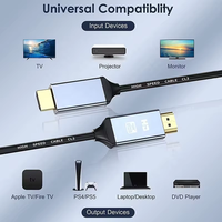 Cable Xput de 2m con Revestimiento de PVC Dorado, 18Gbps, 4K Ultra HD, 60Hz, Macho-Macho, para Reproductor de DVD, PS4, Computadora, Monitor de Cine en Casa