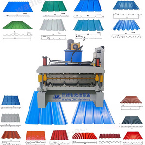 TR4 TR5 Trapezoidal Roof <b>Sheet</b> Panel Making Machine Steel <b>Tile</b> Galvanized <b>Sheet</b> Roll Former Motor Pump 0.3-0.8mm Thickness - Product Image 2