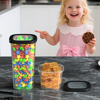 Ensemble de 6 boîtes de conservation alimentaire en plastique PP de haute qualité, hermétiques, empilables, pour bonbons, fruits secs, pâtes