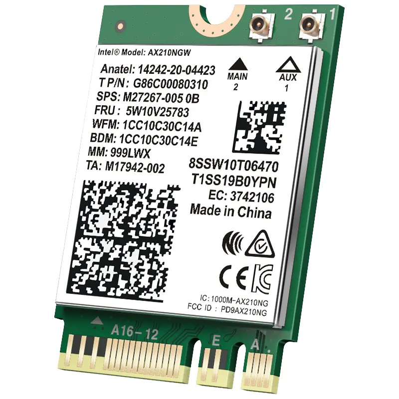 5374Mbps WiFi 6E mini PCI-E LAN Card Comfast BT5.2 Notebook AX210 vPro WiFi Network Card