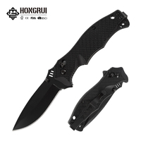 Couteau de survie pliant portable en acier inoxydable 3Cr13 Hongrui 2026 pour le camping et la chasse, idéal pour l'extérieur (vente en gros)
