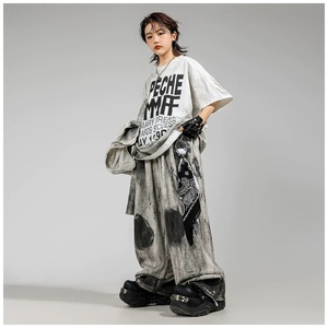 Camisetas Holgadas <span class=keywords><strong>de</strong></span> Moda Urbana para Niños, Ropa <span class=keywords><strong>de</strong></span> Actuación Hip-Hop, Conjuntos <span class=keywords><strong>de</strong></span> Baile Modernos y Elegantes para Niñas - Product Image 4