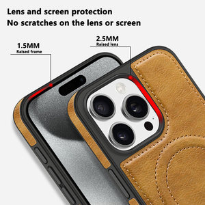 ODM OEM Magnetic Hidden Foldable Kickstand PU Leather Case for <b>iPhone</b> 16 Pro Max Shockproof Magnetic Compatible Phone Cover - Product Image 3