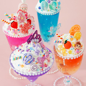 Kit d'activités manuelles DIY pour enfants : Pâte à modeler cristalline pour jeux alimentaires, thème Parcours des desserts en forme de coupes de crème glacée, boîte colorée - Product Image 4