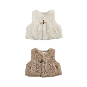 JUNHYAUL Neuankömmling Großhandel Custom Warm Kids Ärmellose Weste Teddy Weste Für Kinder Und Tanktop Für Kinder Mädchen