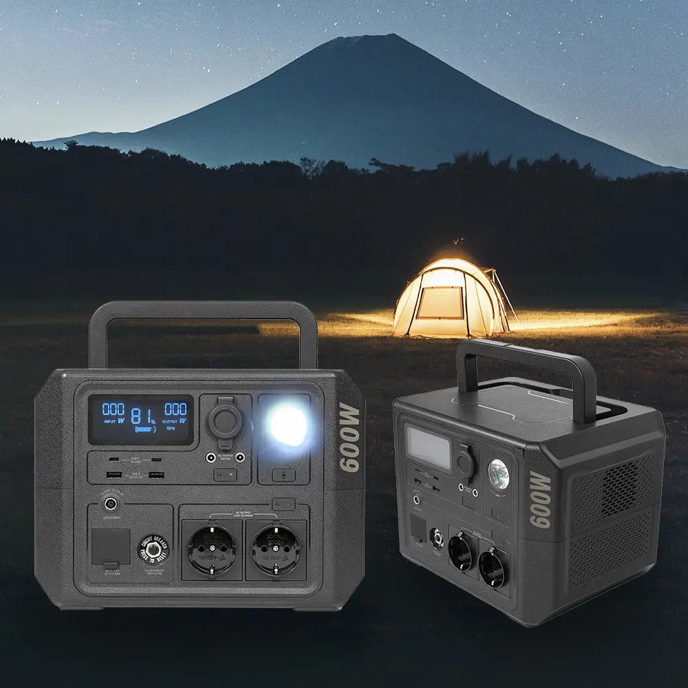 New Large Capacity Power Storage Supply 600w Solar Charging Multipurpose Lithium Battery Portable Power Stations