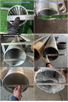 Filtre de puits de forage de 10 po (273 mm) en treillis soudé continu de haute précision, enveloppé de fil, pour la filtration de l'eau et de l'huile