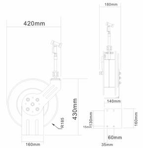 Carrete de Manguera Retráctil de Ultra Alta Presión, Acero al Carbono con Recubrimiento Epóxico para Lavado a Alta Presión, con Manguera de 10 Metros - Product Image 2