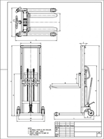 YCMG CE-Zertifizierter Verstellbarer Manueller Hydraulischer Palettenhubwagen 1 Tonne 2 Tonnen für Kleine Lager & Einzelhandel