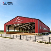 Kits de construction d'arènes équestres en acier PEB personnalisés, salles de manége intérieures préfabriquées pour les compétitions équestres, centre sportif