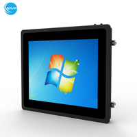 PC industriel embarqué sans ventilateur de 12,1 pouces, Win10 Ubuntu, écran tactile capacitif, IP65, boîtier en alliage d'aluminium, en stock
