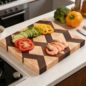 Planche à découper <span class=keywords><strong>de</strong></span> cuisine en <span class=keywords><strong>bois</strong></span> <span class=keywords><strong>de</strong></span> double face en érable massif, type puzzle, pour charcuterie et boucher - Product Image 3