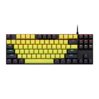 Clavier mécanique filaire USB HX-JX02 avec 87 touches, double injection, touches flottantes, rétroéclairage LED et interrupteurs rouges – Vente en gros