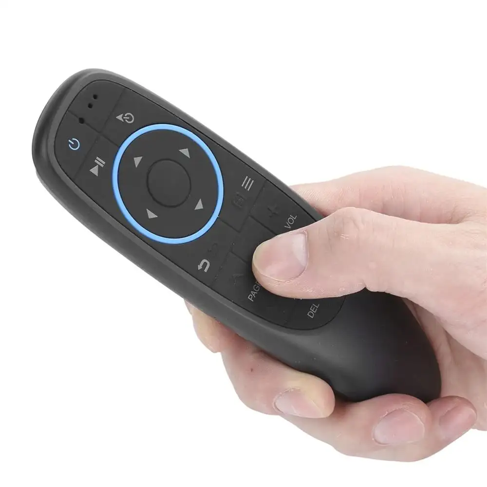 Bluetooth Air Fly Mouse G10BTS Remote Control Gyroscope IR Learning Air Remote Mouse 2.4Ghz For TV Box IPTV PC Pad Black