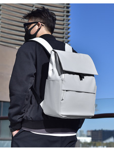 New Unisex Casual <b>Waterproof</b> Oxford Backpack Premium Fashion Geometric Zipper Physiological Curve <b>Back</b> Minimalist Double - Product Image 2