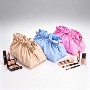 Tirette <span class=keywords><strong>de</strong></span> fermeture éclair portable avec pochettes <span class=keywords><strong>de</strong></span> rangement à fermeture éclair, sacs cosmétiques en forme <span class=keywords><strong>de</strong></span> nuage pour femmes, filles, dames, trousses <span class=keywords><strong>de</strong></span> <span class=keywords><strong>toilette</strong></span> plissées à volants, sacs <span class=keywords><strong>de</strong></span> maquillage - Product Image 1