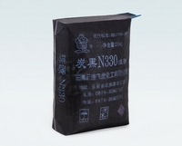 Sac à valve tissé en PP noir de 20 kg pour l'emballage de la poudre de pigment de noir de carbone N330, sac résistant à l'humidité de qualité industrielle
