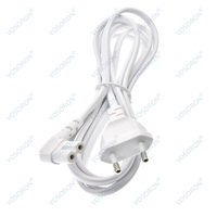 Prise européenne à 2 broches vers IEC320 C7 Figure 8 Angle Adaptateur Câble d'extension d'alimentation Cordon pour Samsung Philips Sony LED TV