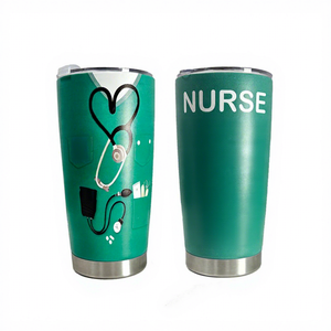 Taza de vaso de estetoscopio con tapa, botella de agua aislada al vacío, 20oz, regalo de agradecimiento a la semana - Product Image 1