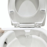 Housse de siège de toilette en PP de forme ronde non chauffante à descente lente et détachable rapidement avec bidet