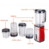 Mixeur Plongeant Électrique Portable 200W - Préparateur de Smoothies, Mini Robot Culinaire Multifonctionnel avec Lames en Acier Inoxydable Légères