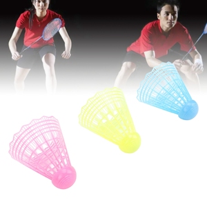 3Pcs LED <span class=keywords><strong>Badminton</strong></span> Shuttlecocks Bleu Jaune Rose Nylon Lighting Glow in the Dark Night <span class=keywords><strong>Badminton</strong></span> Birdies pour Intérieur Extérieur Bleu - Product Image 1