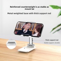 Support de téléphone portable pliable et télescopique en ABS, support multi-usage pour tableau de bord, tablette, streaming en direct, cours en ligne