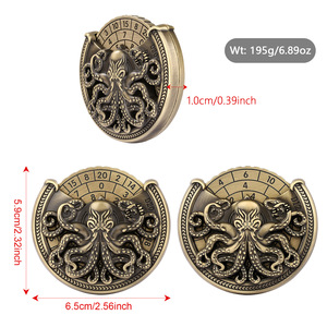 Dado DND più venduto, spinner da dito a forma di polpo cavo simmetrico retrò, per giochi di ruolo da tavolo, 1 pezzo con angoli arrotondati - Product Image 4