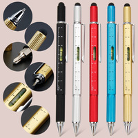 Stylo à bille métallique multifonctionnel extensible avec lampe torche LED, impression de logo, pointeur magnétique et fonction de pointeur laser