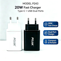 Pengisi Daya Cepat Tipe-C PD Model P243 20W 5V/3A Adaptor Pengisi Daya Ponsel