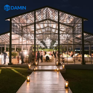 خيمة فاخرة كبيرة في الهواء الطلق إطار أسود قوي لحفلات الزفاف مكان الأحداث سرادق Atrium خيمة الاستقبال لحفل الزواج - Product Image 3