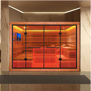 Sauna Moderna Boyce in Cedro Rosso Occidentale, 9KW, Infrarossi Lontani, Vapore Secco, Capacità per Una Persona, Repellente Naturale per Insetti, Aroma Ricco - Product Image 1