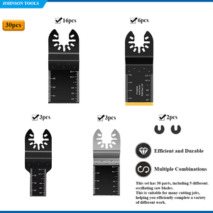 30 adet profesyonel evrensel titanyum salınan testere bıçakları tutuşunu çok araç bıçakları kitleri için ahşap plastik Metal - Product Image 6