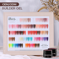 Gel Constructeur Auto-Nivelant Effet Gelée Marque Privée Sans HEMA Ni TPO Sans Chauffage Gel Dur UV pour Extensions Ongles Couleur Rouge