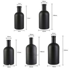 Bottiglia in Vetro Oslo da 375ml 500ml 750ml Opaca Bianca Nera per Vodka <span class=keywords><strong>Liquore</strong></span> Whisky <span class=keywords><strong>e</strong></span> Alcolici - Product Image 4