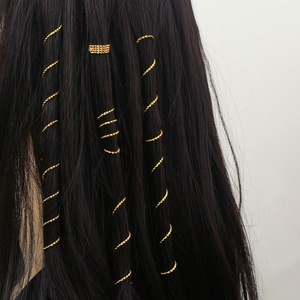 Anneaux et tubes métalliques Teumshein pour cheveux, style large, 1, accessoires de coiffure européens et américains - Product Image 3